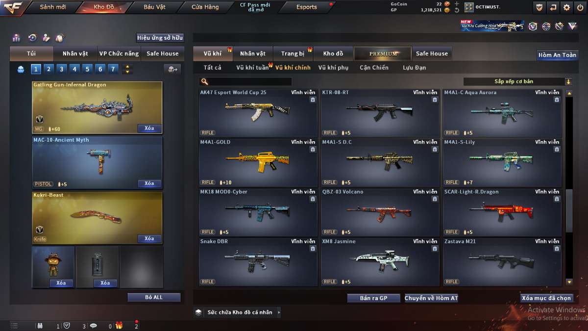 shop acc cf uy tin gia re